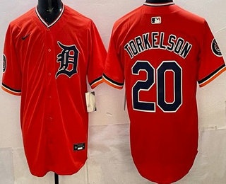 Men's Detroit Tigers #20 Spencer Torkelson Orange Limited Jersey