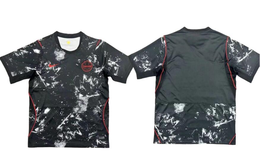 Canada Blank 2026 World Cup National Aways Black Team Soccer AAA Jersey