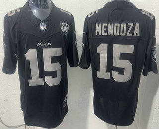 Men's Las Vegas Raiders #15 Fernando Mendoza Limited Black Fashion FUSE Vapor Jersey