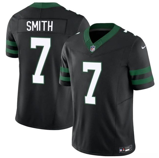 Men's New York Jets #7 Geno Smith Black 2025 F.U.S.E. Vapor Untouchable Limited Stitched Jersey