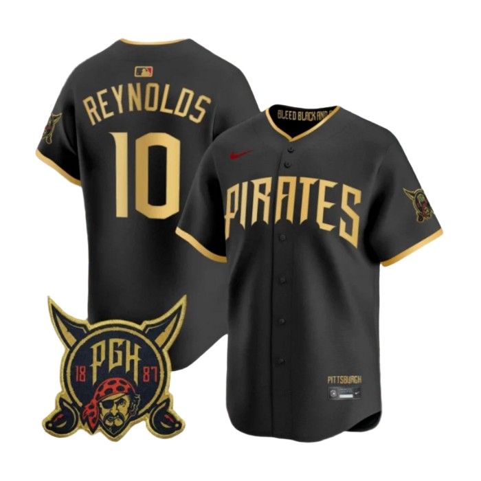 Men's Bryan Reynolds #10 Pirates Black 2026 City Connect Stitched Jersey