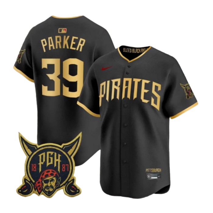 Men's Dave Parker #39 Pirates Black 2026 City Connect Stitched Jersey