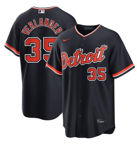 Men's Justin Verlander #30 Detroit Tigers Nike Alternate Replica Navy Jersey
