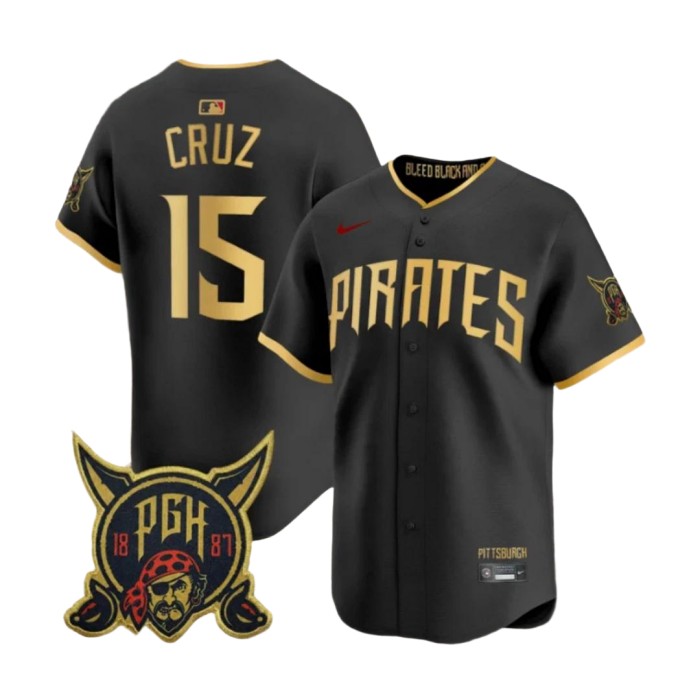 Men's Oneil Cruz #15 Pirates Black 2026 City Connect Stitched Jersey