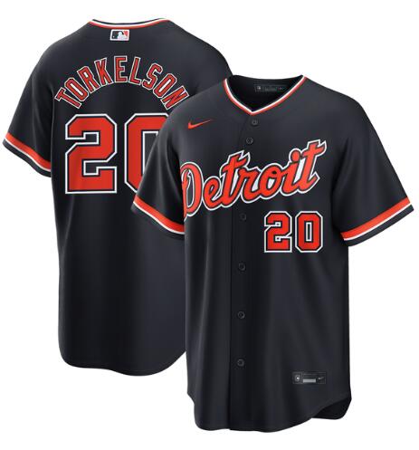 Men's Spencer Torkelson #20 Detroit Tigers Nike Alternate Replica Navy Jersey