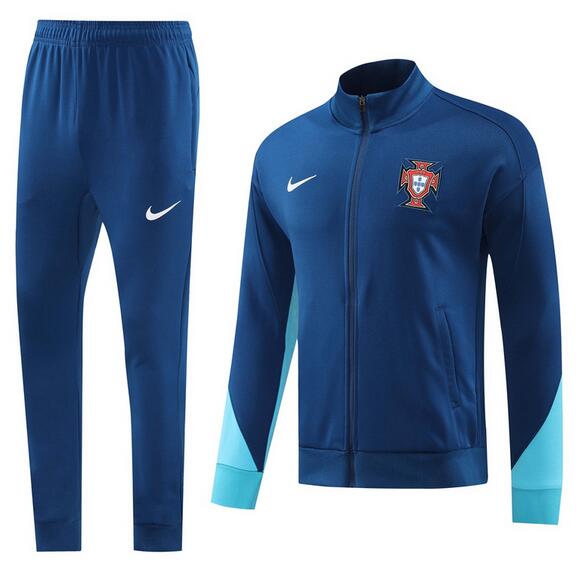 Portugal 2024-25 Tracksuits Blue Training Jacket and Pants