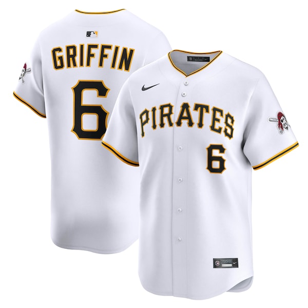 Men's Pittsburgh Pirates #6 Konnor Griffin Nike White Home Limited Jersey