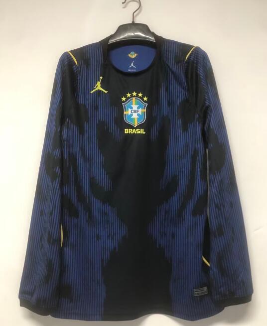 Men's Brazil 2026 World Cup Away Long Sleeve Soccer AAA Jersey