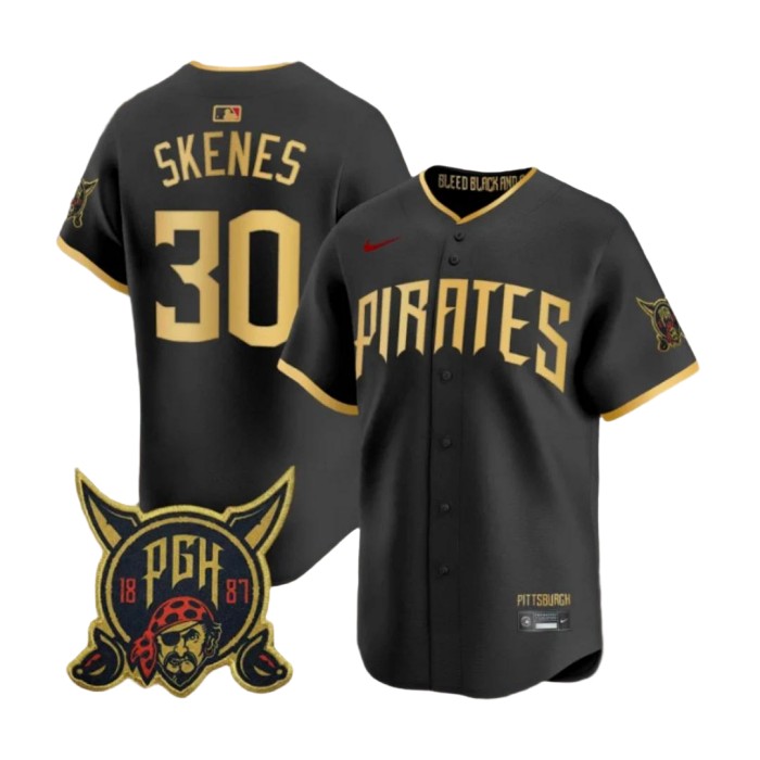 Men's Paul Skenes #30 Pirates Black 2026 City Connect Stitched Jersey