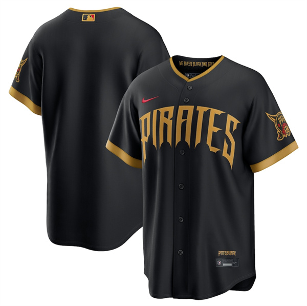 Men's Pittsburgh Pirates Blank Black 2026 City Connect Stadium Stitched Stitched Baseball Jersey