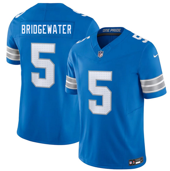 Men's Detroit Lions #5 Teddy Bridgewater Blue 2026 F.U.S.E. Vapor Limited Football Stitched Game Jersey
