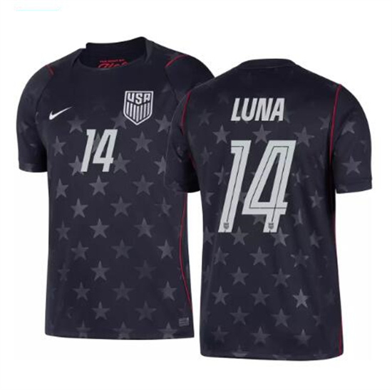 Men's USA Diego Luna #14 2026 World Cup FIFA Away Replica Adult USMNT AAA Jersey