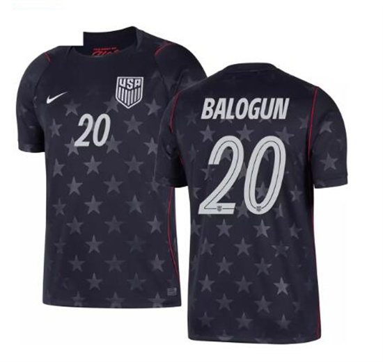 Men's USA Folarin Balogun #20 2026 World Cup FIFA Away Replica Adult USMNT AAA Jersey