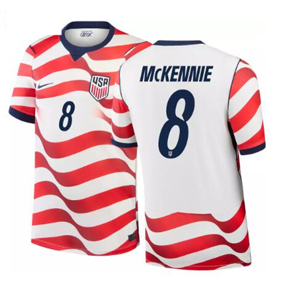 Men's USA Weston McKennie #8 2026 World Cup FIFA Home Replica Adult USMNT AAA Jersey