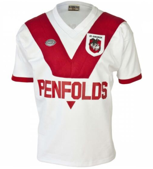 1979 St George Illawarra Dragons Retro Rugby Jersey Shirt