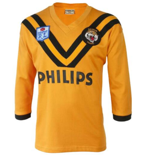 1989 Wests Tigers Retro Yellow Rugby Ml Jersey Shirt