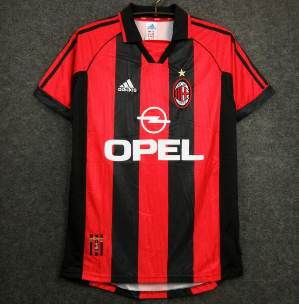 AC Milan 1998-99 Home Soccer Jersey Retro