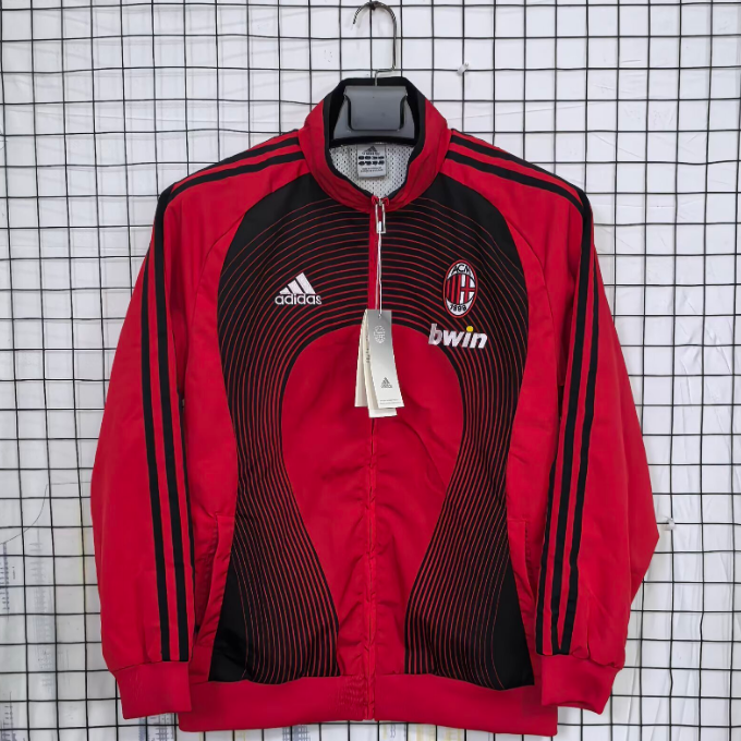 AC Milan 2006-07 Retro Windbreaker Jacket Red