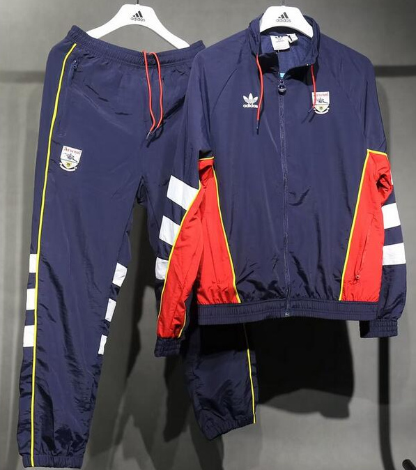 Arsenal 2024-25 Tracksuits Retro Navy Training Windbreaker Jacket and Pants