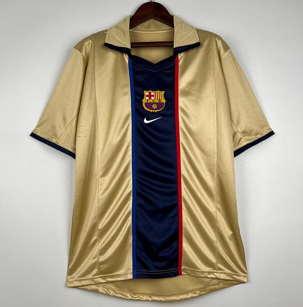 Barcelona 2002 Away Soccer Jersey Retro Man