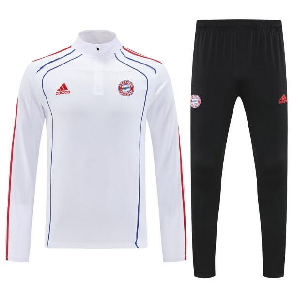 Bayern Munich 2025-26 Tracksuits White Retro Training Sweatshirt and Pants