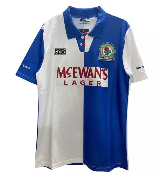 Blackburn Rovers 1994-95 Home Soccer Jersey Retro
