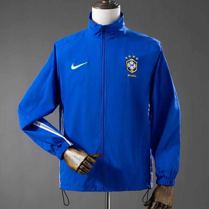 Brazil 1998 Retro Windbreaker Jacket Blue
