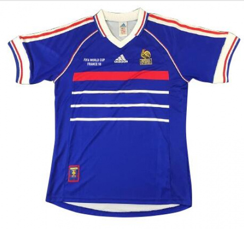 France 1998 Retro Home Blue Soccer Jersey Shirt 1998 World Cup Final Match