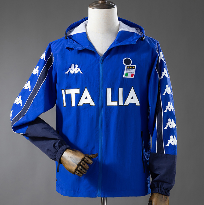 Italy 2025-26 Retro Windbreaker Jacket Blue