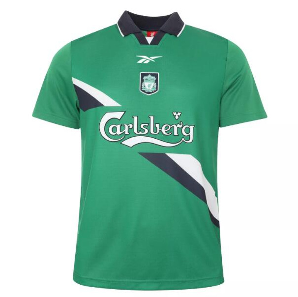 Liverpool 99-00 Green Away Soccer Jersey Retro