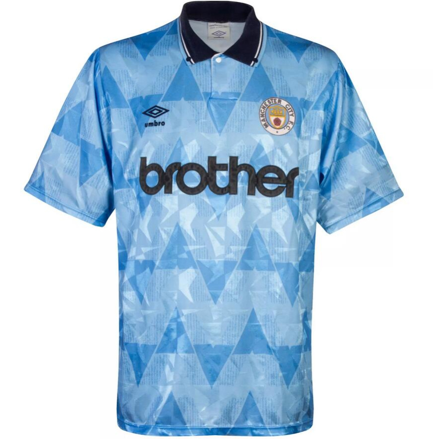 Manchester City 1989 Home Soccer Jersey Retro