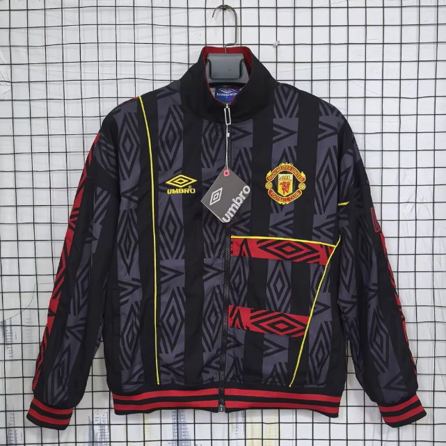Manchester United 2025-26 Retro Windbreaker Jacket Black
