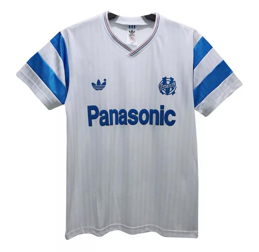 Marseilles 1990-91 Home Soccer Jersey Retro