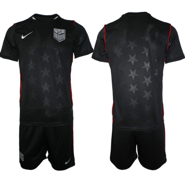 Men's United States USA Blank or Custom Team FIFA x World Cup 2026 Away Black On Field Suit Jersey