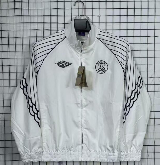 PSG 2025-26 Retro Windbreaker Jacket White