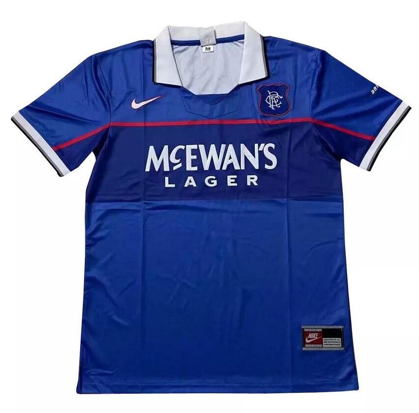 Rangers 1997-99 Home Soccer Jersey Retro