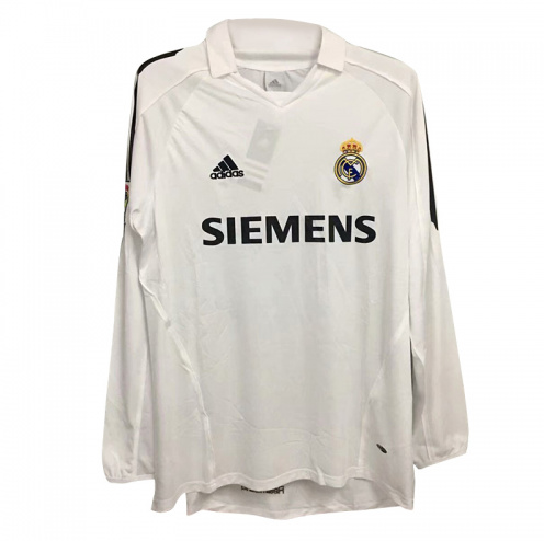 Real Madrid 05-06 Home Retro Long Sleeve Soccer Jersey Shirt