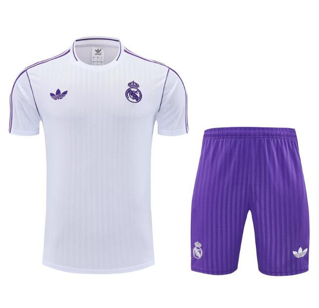 Real Madrid 2025-26 Special Retro Uniforms White Purple Soccer Kit