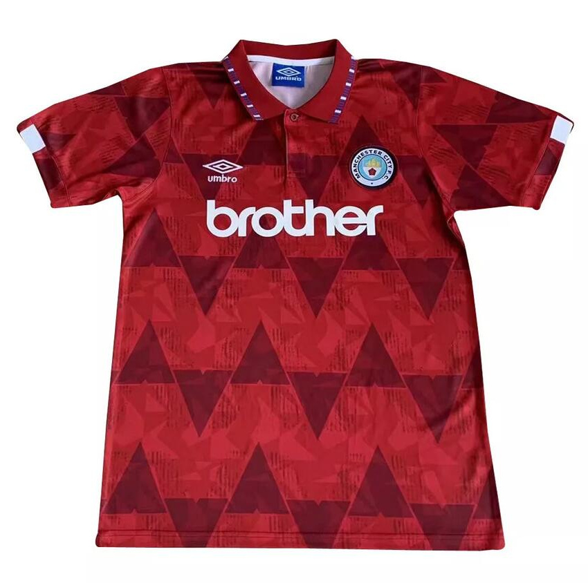 Retro 1991-92 Manchester City Away Soccer Jersey