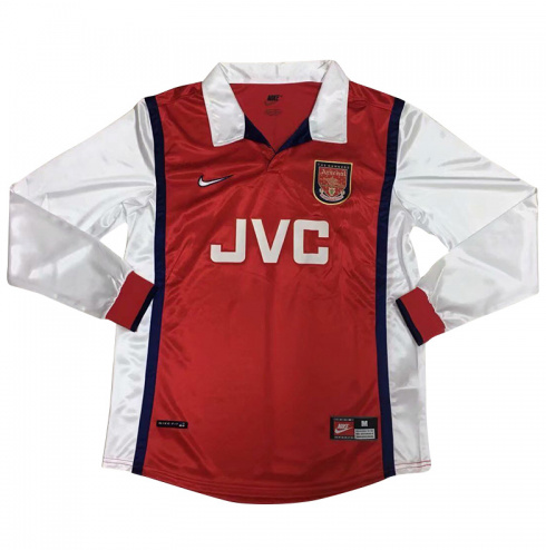 Retro 98-99 Arsenal Home Long Sleeve Soccer Jersey Shirt