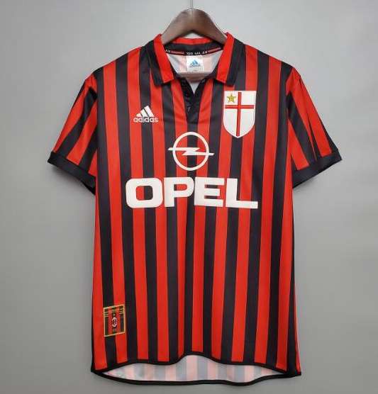 Retro AC Milan 1999-00 Home Soccer Jersey