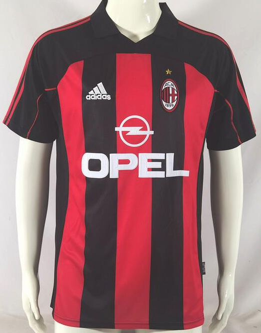Retro AC Milan 2001-02 Home Soccer Jersey