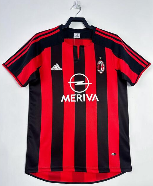Retro AC Milan 2003-04 Home Soccer Jersey