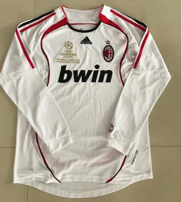 Retro AC Milan 2006-07 Away Long Sleeve Soccer Jersey