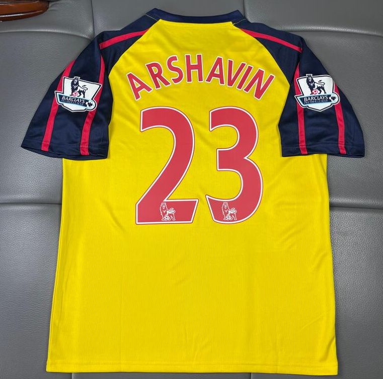 Retro ARSHAVIN #23 Arsenal 2008-09 Away Soccer Jersey with EPL Printing
