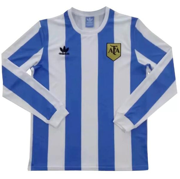 Retro Argentina 1978 Home Long Sleeve Soccer Jersey