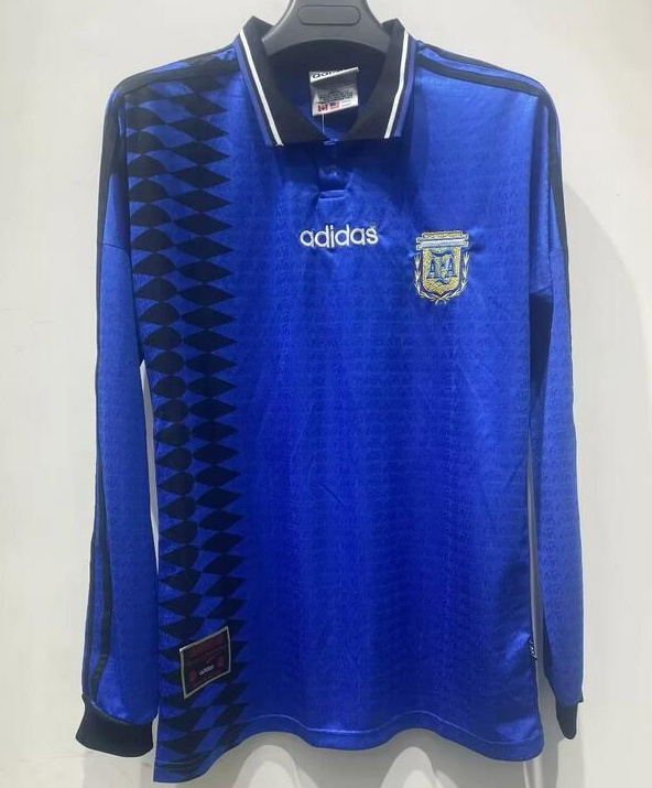 Retro Argentina 1994 Away Long Sleeve Soccer Jersey