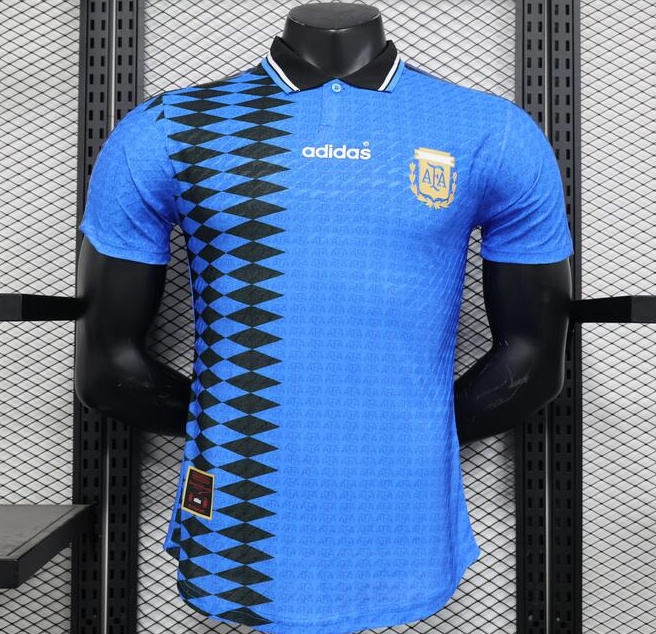 Retro Argentina 1994 Away Soccer Jersey Player Version
