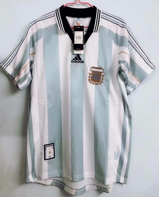 Retro Argentina 1998-99 Home Soccer Jersey