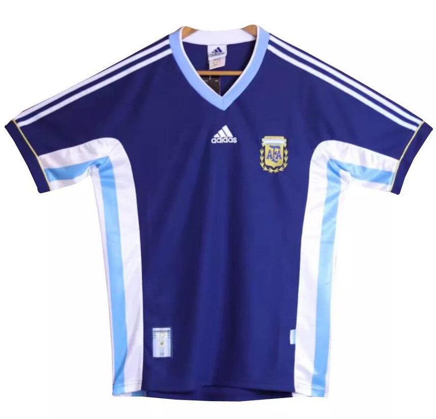 Retro Argentina 1998 Away Soccer Jersey